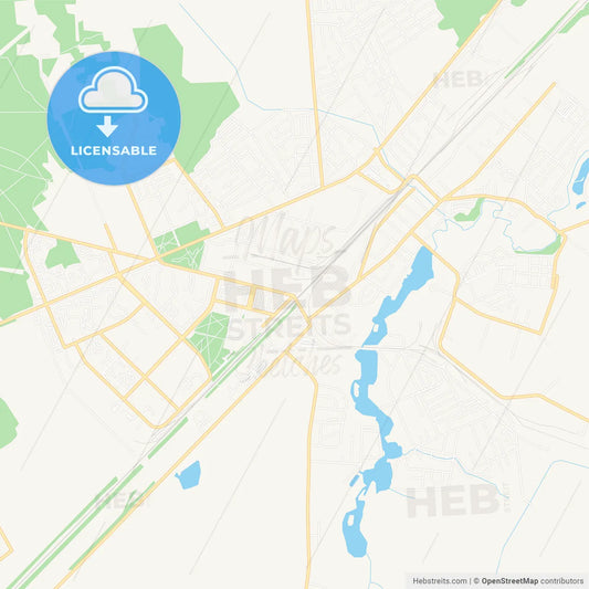 Zhodzina, Belarus Vector Map - Classic Colors