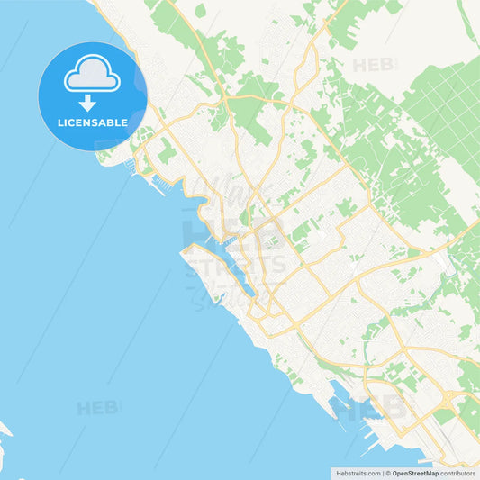 Zadar , Croatia Vector Map - Classic Colors