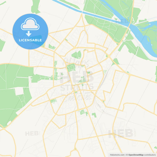 Varazdin , Croatia Vector Map - Classic Colors