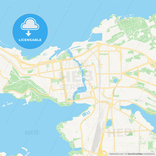 Tampere, Finland Vector Map - Classic Colors