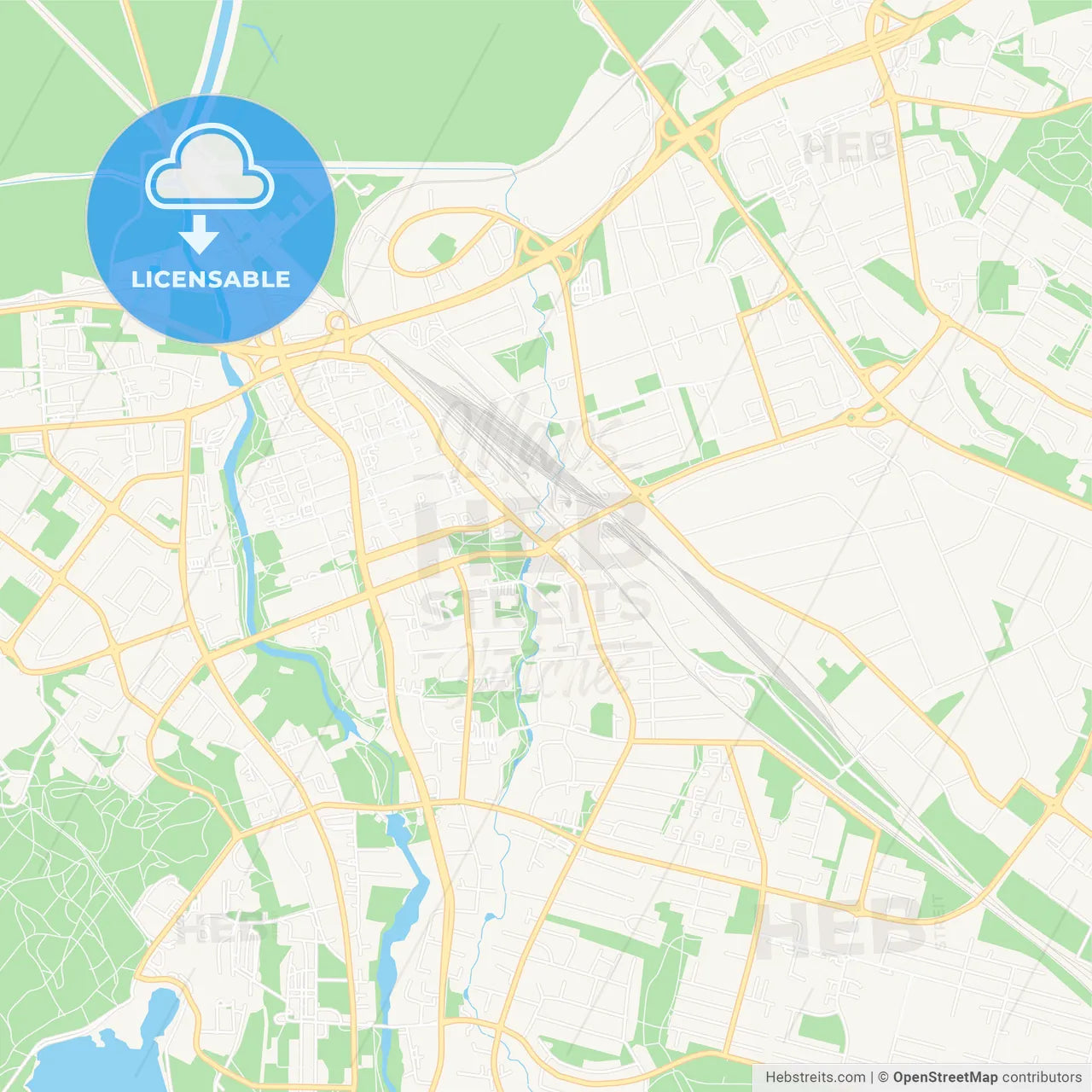 Seinajoki, Finland Vector Map - Classic Colors