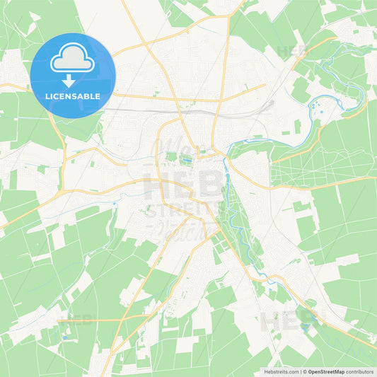 Weimar, Germany Vector Map - Classic Colors