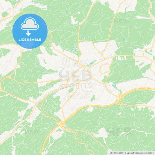 Sankt Ingbert, Germany Vector Map - Classic Colors