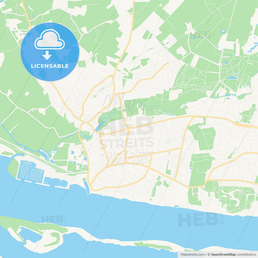 Wedel, Germany Vector Map - Classic Colors