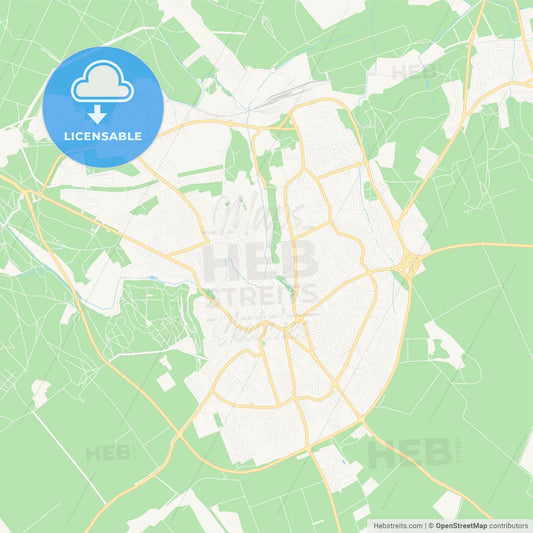 Veszprem, Hungary Vector Map - Classic Colors