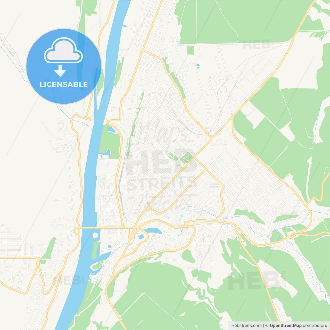 Ribnita, Moldova Vector Map - Classic Colors