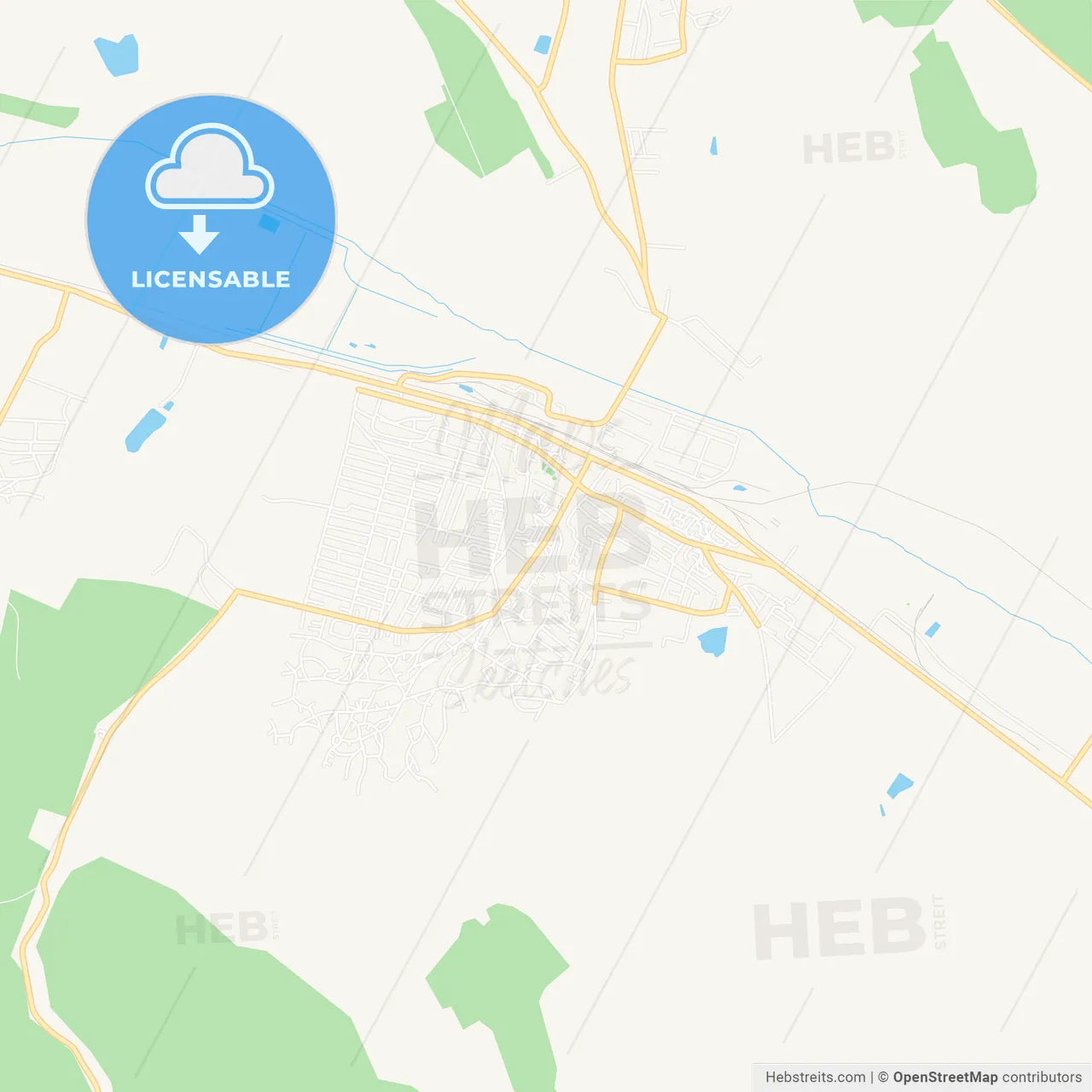 Straseni, Moldova Vector Map - Classic Colors