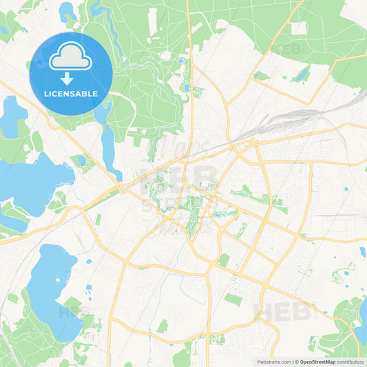 Olsztyn, Poland Vector Map - Classic Colors