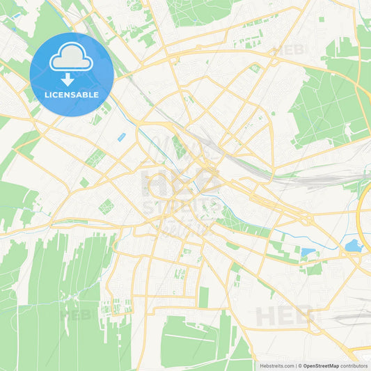 Gliwice, Poland Vector Map - Classic Colors