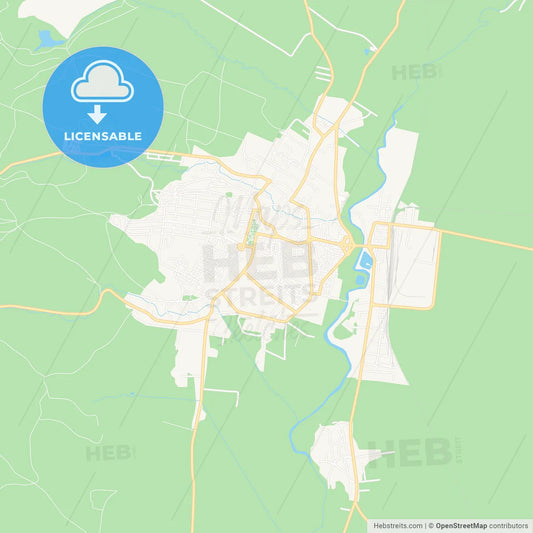 Sfantu Gheorghe, Romania Vector Map - Classic Colors