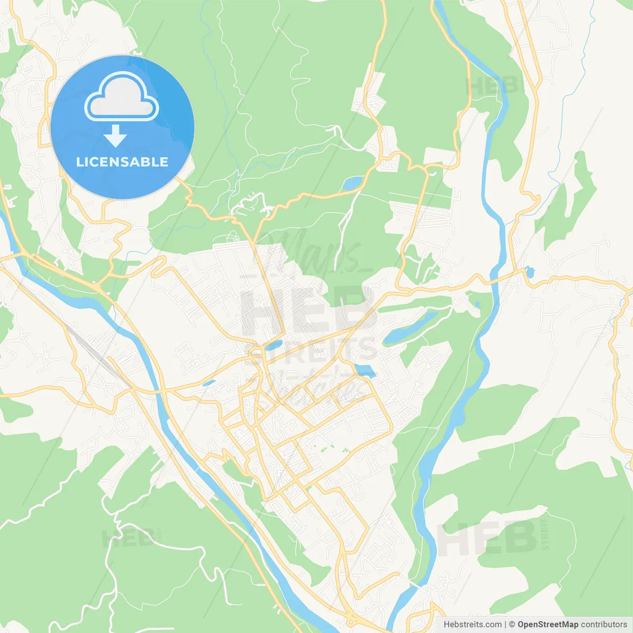 Campina, Romania Vector Map - Classic Colors