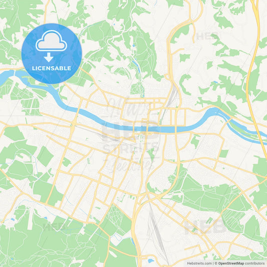 Maribor, Slovenia Vector Map - Classic Colors