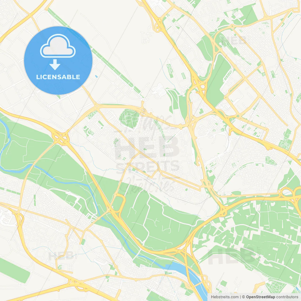 Paterna, Spain Vector Map - Classic Colors