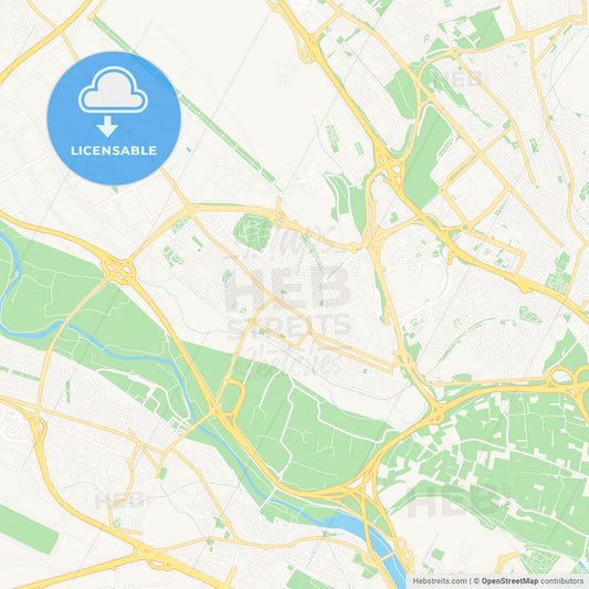 Paterna, Spain Vector Map - Classic Colors