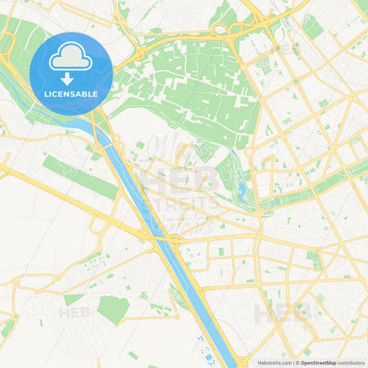 Mislata, Spain Vector Map - Classic Colors