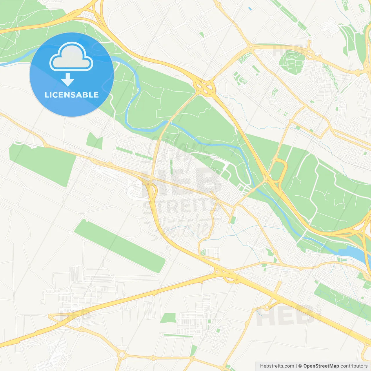 Manises, Spain Vector Map - Classic Colors