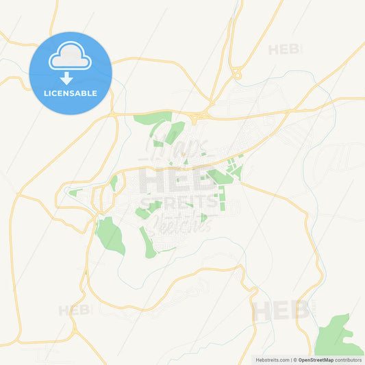 Puente-Genil, Spain Vector Map - Classic Colors