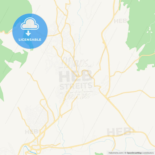 Safranbolu, Turkey Vector Map - Classic Colors