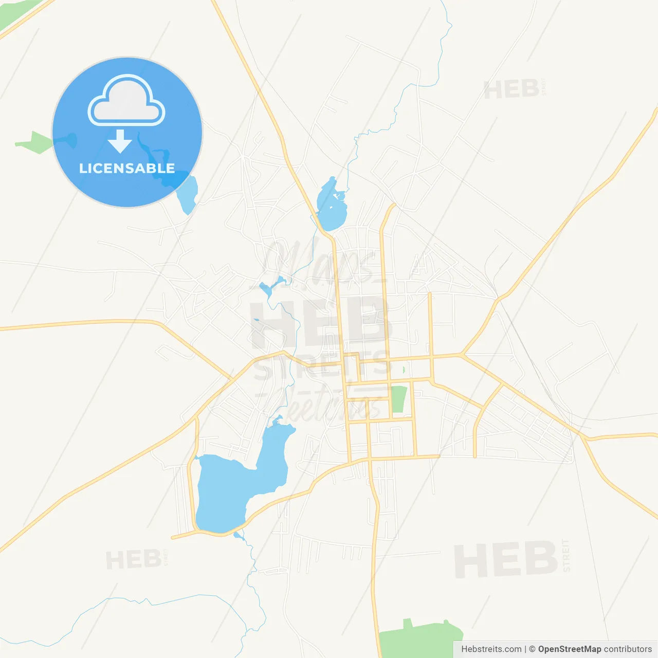 Hlukhiv, Ukraine Vector Map - Classic Colors