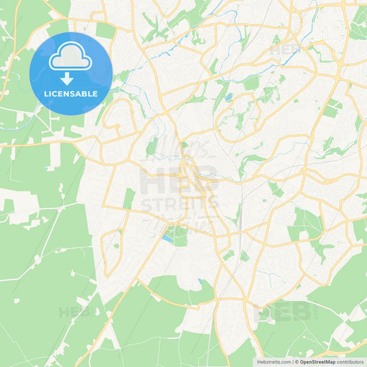 Stourbridge, England Vector Map - Classic Colors