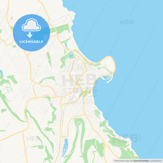 Scarborough, England Vector Map - Classic Colors