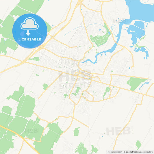 Sittingbourne, England Vector Map - Classic Colors