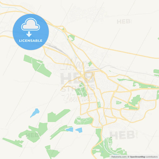 Pleven, Bulgaria Vector Map - Classic Colors