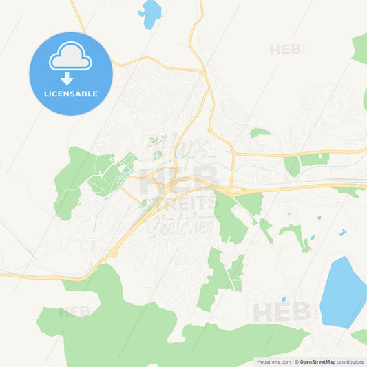 Pernik, Bulgaria Vector Map - Classic Colors