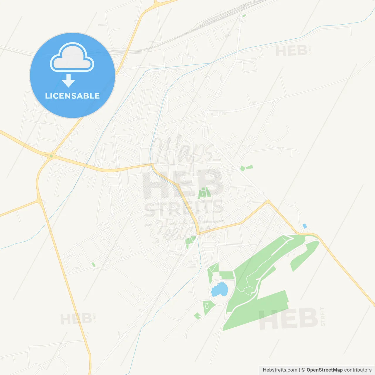 Targovishte, Bulgaria Vector Map - Classic Colors