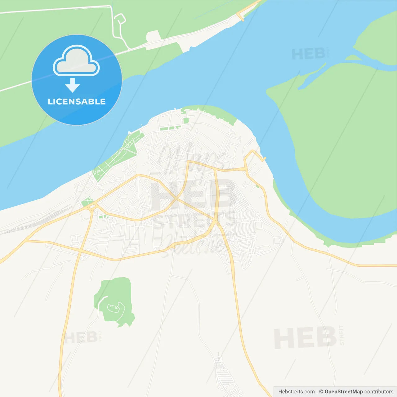 Silistra, Bulgaria Vector Map - Classic Colors