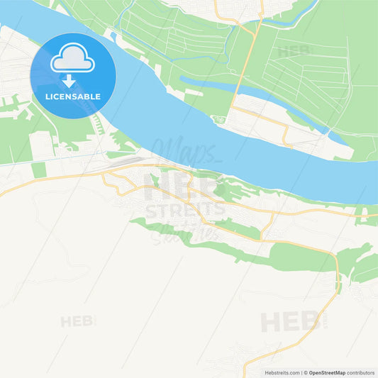 Svishtov, Bulgaria Vector Map - Classic Colors