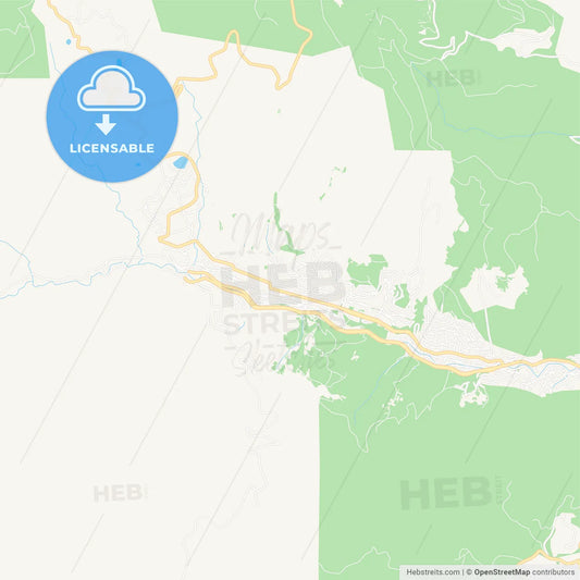 Smolyan, Bulgaria Vector Map - Classic Colors