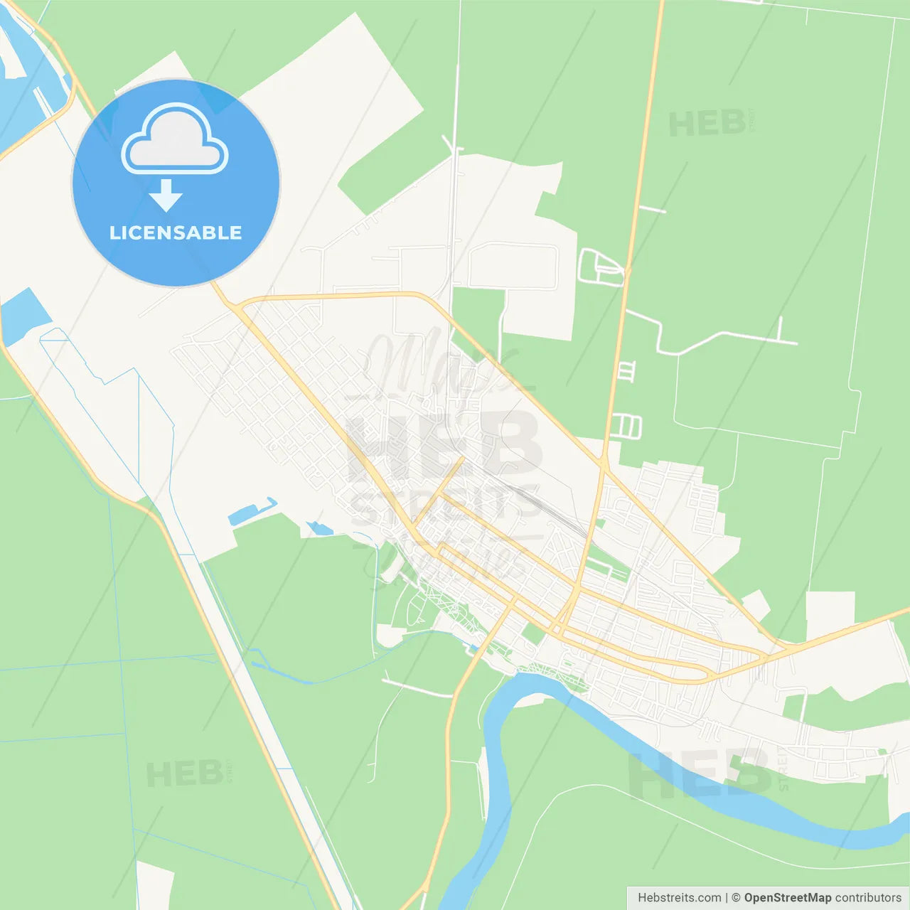 Calarasi, Romania Vector Map - Classic Colors