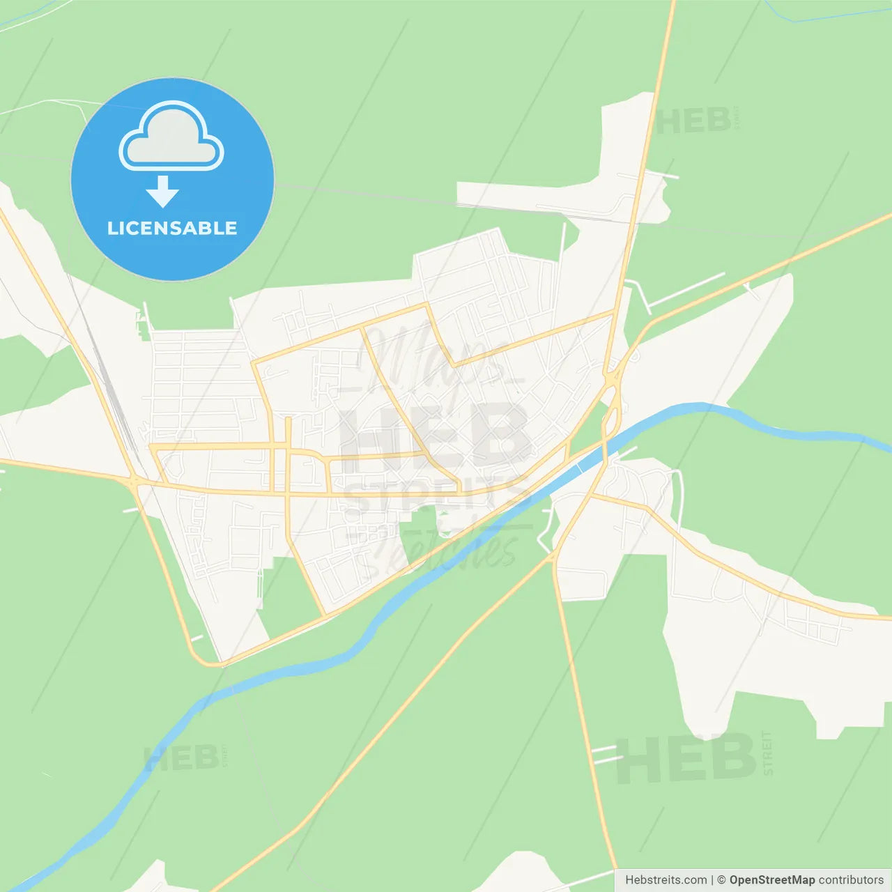 Slobozia, Romania Vector Map - Classic Colors