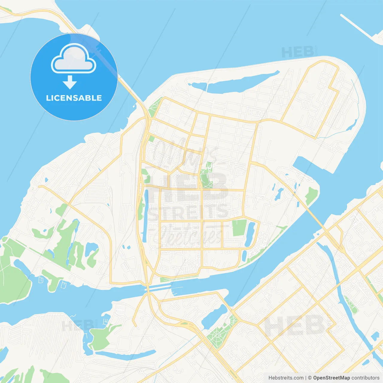 Balakovo, Russia Vector Map - Classic Colors