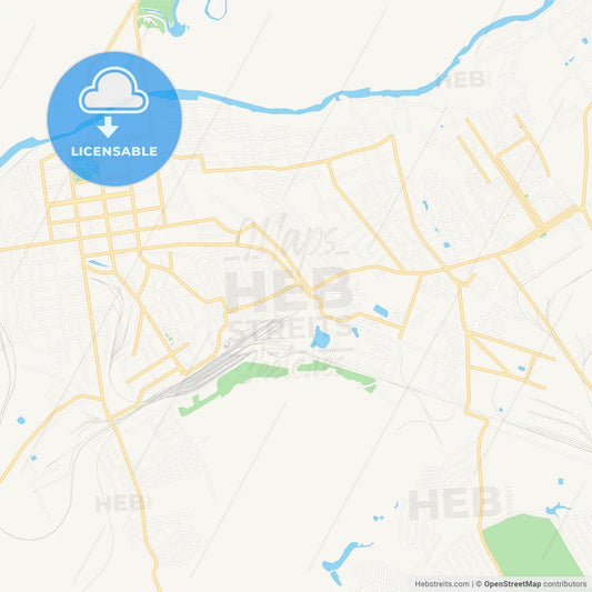 Balashov, Russia Vector Map - Classic Colors