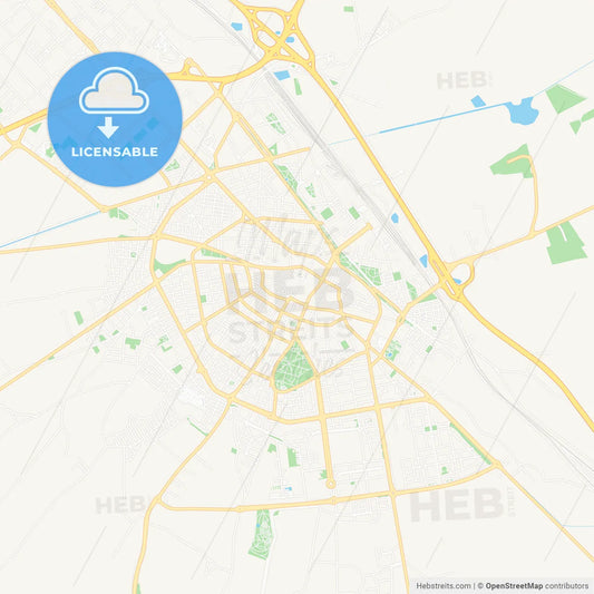 Albacete, Spain Vector Map - Classic Colors