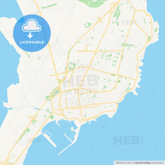 Torrevieja, Spain Vector Map - Classic Colors