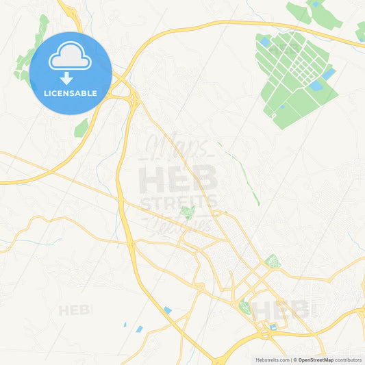 San Vicent del Raspeig, Spain Vector Map - Classic Colors