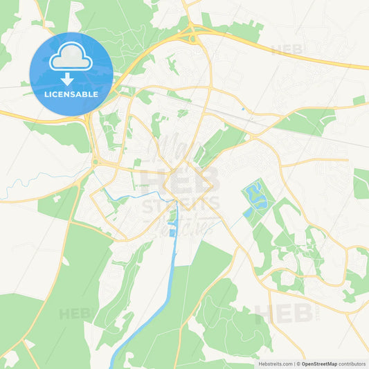 Enkoping, Sweden Vector Map - Classic Colors