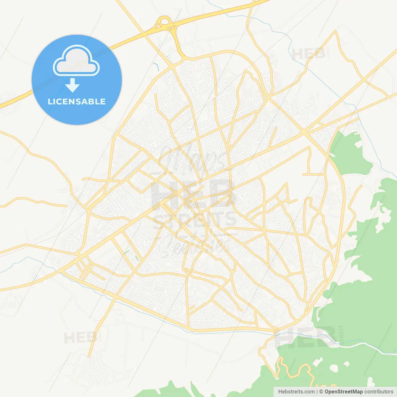 Osmaniye, Turkey Vector Map - Classic Colors