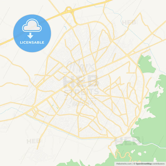 Osmaniye, Turkey Vector Map - Classic Colors