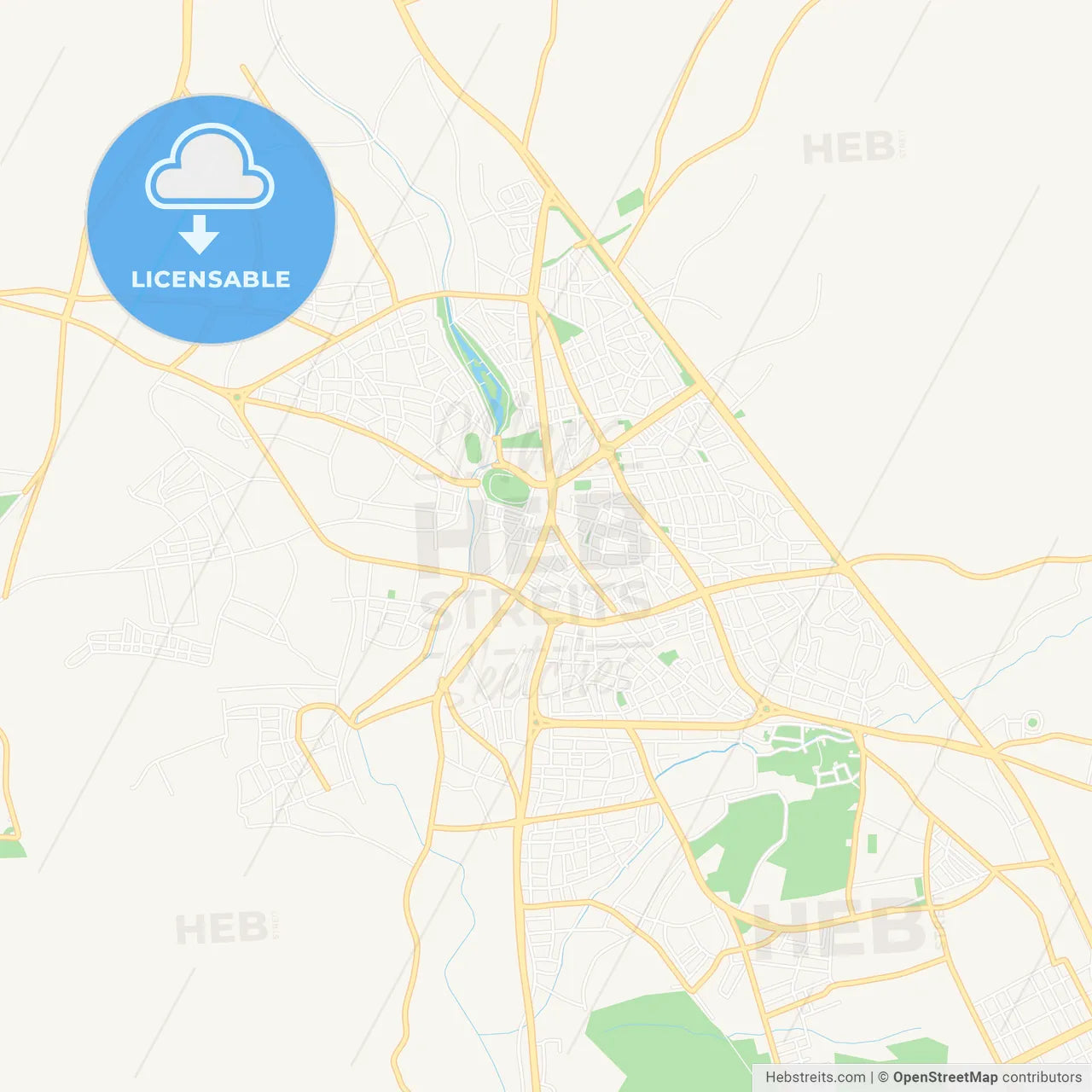 Kirsehir, Turkey Vector Map - Classic Colors