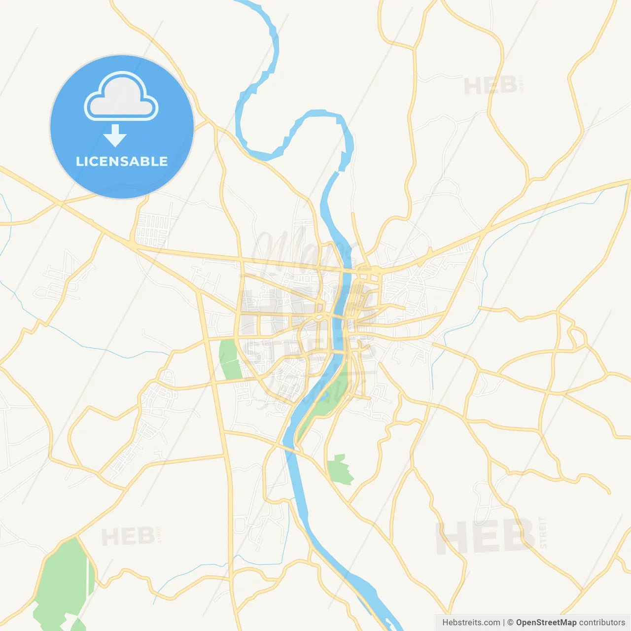 Carsamba, Turkey Vector Map - Classic Colors