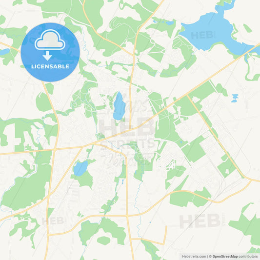 Utena, Lithuania Vector Map - Classic Colors