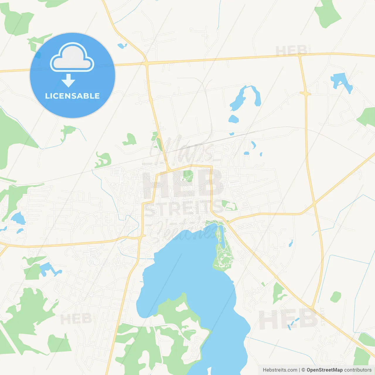 Telsiai, Lithuania Vector Map - Classic Colors