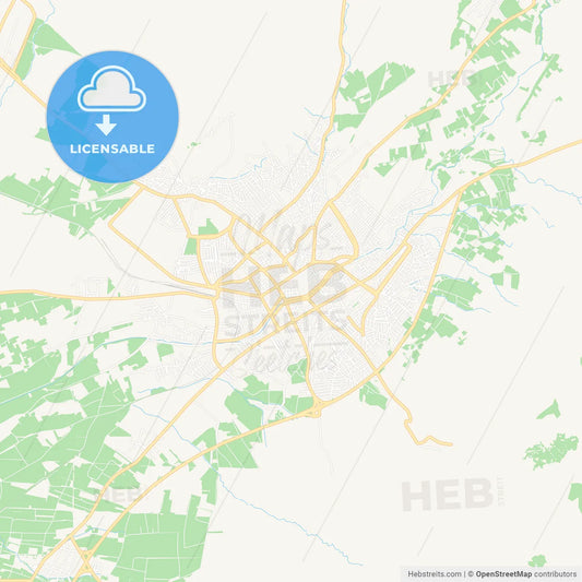 Prilep, Macedonia Vector Map - Classic Colors