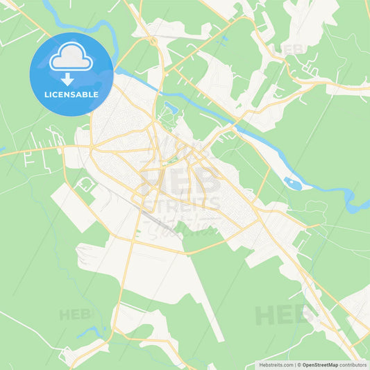 Targoviste, Romania Vector Map - Classic Colors