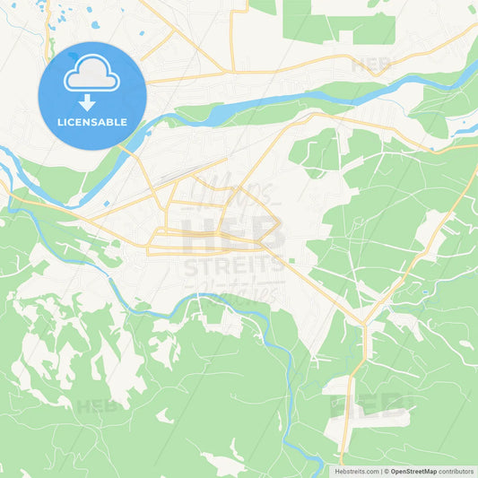 Sighetu Marmatiei, Romania Vector Map - Classic Colors