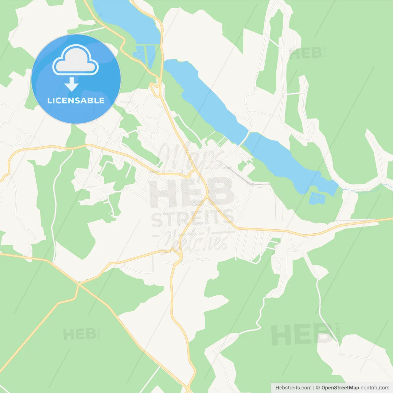 Falticeni, Romania Vector Map - Classic Colors